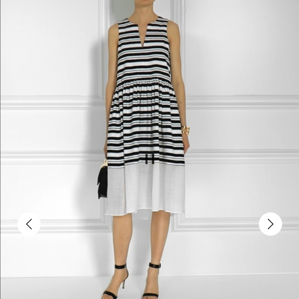 Tibi striped midi dress XS